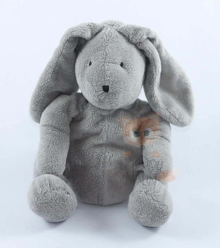 Dpam peluche lapin gris 